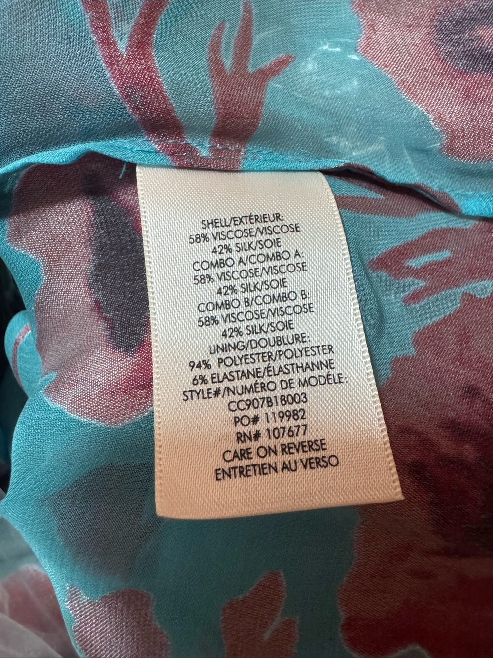 🌺NWT Alice + Olivia Jeannie Silk-Blend Bow Blouse Poppy Garden Bluebird Small🌺 - Picture 11 of 15